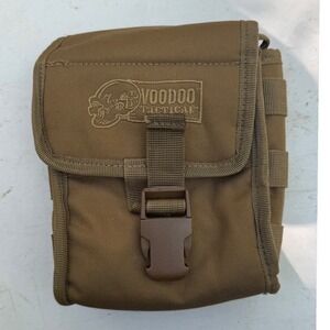 Voodoo Tactical MOLLE Utility Pouch Coyote Brown Heavy Duty Nylon Gear Bag